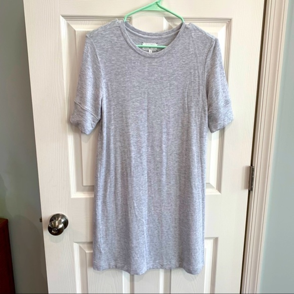 Lou‎ & Grey short sleeve shirt dress gray soft